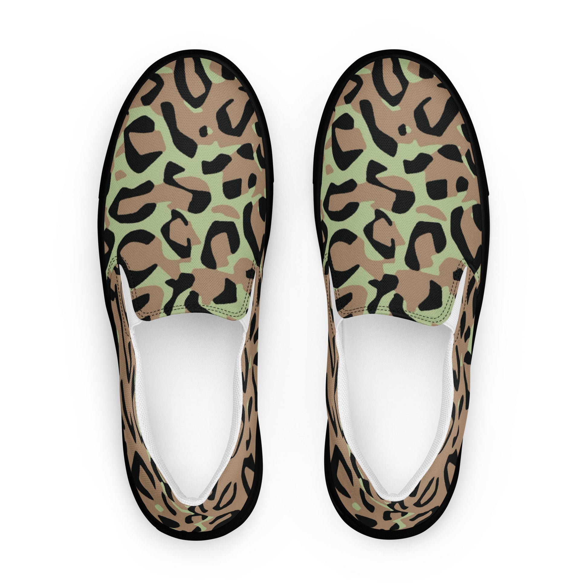 Congo (Zaire) Leopard Spot CAMO Mens Slip-On Canvas Shoes