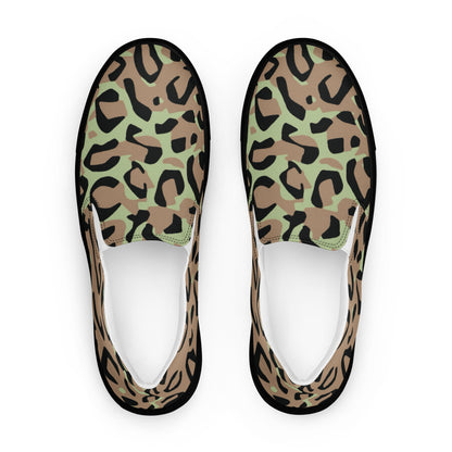 Congo (Zaire) Leopard Spot CAMO Mens Slip-On Canvas Shoes