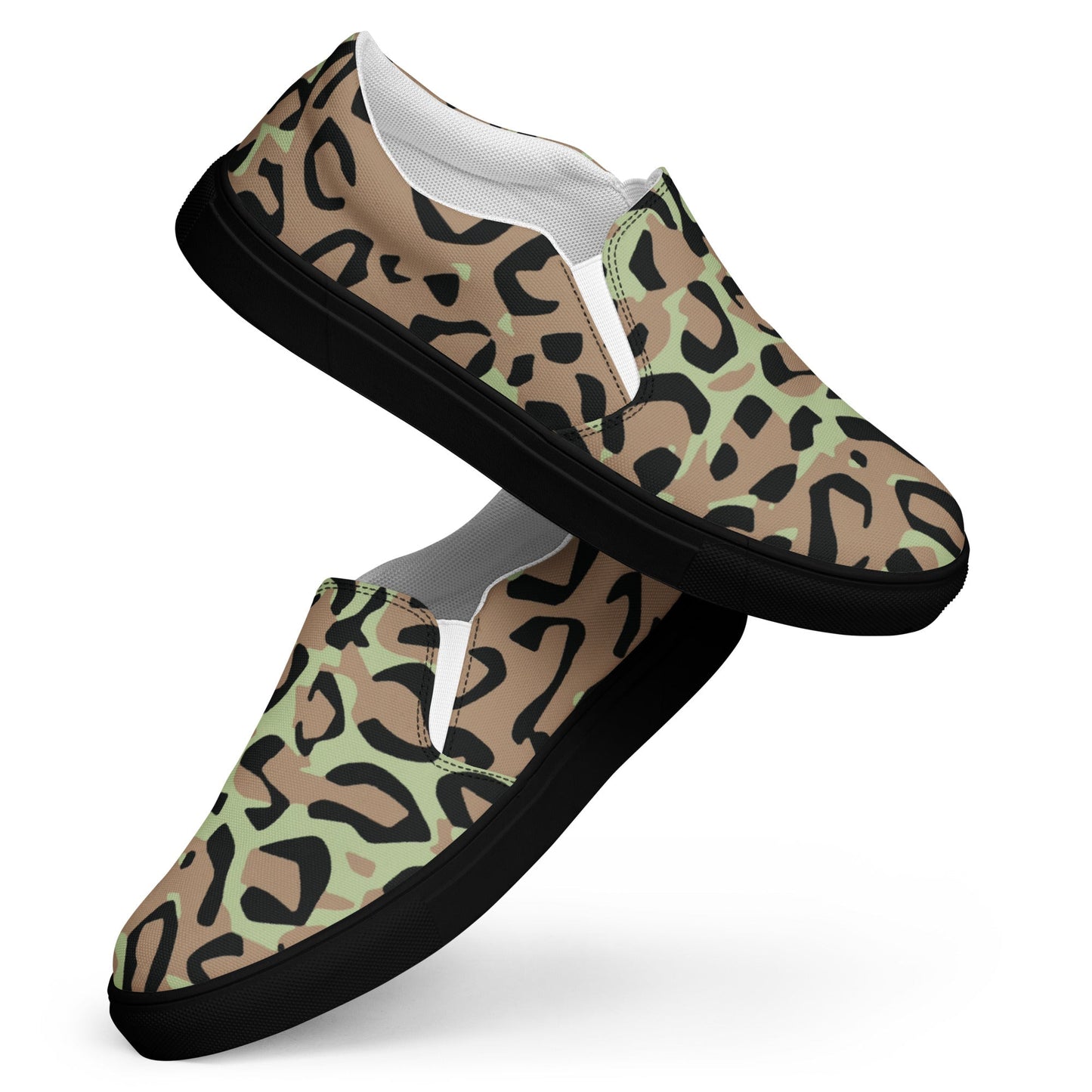 Congo (Zaire) Leopard Spot CAMO Mens Slip-On Canvas Shoes