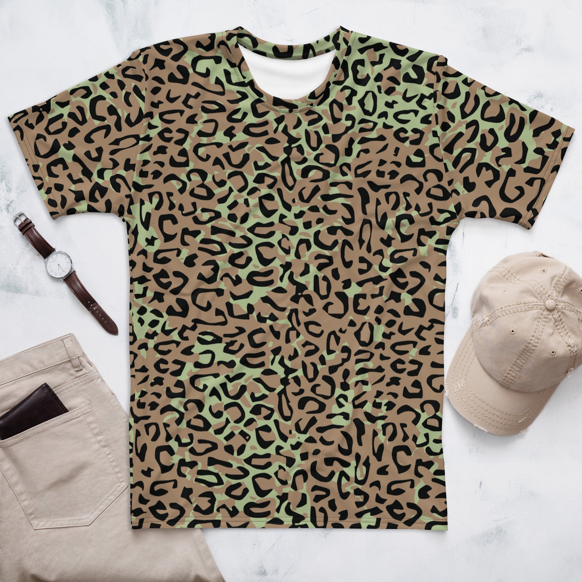 Congo (Zaire) Leopard Spot CAMO Mens t-shirt - XS - T-Shirts