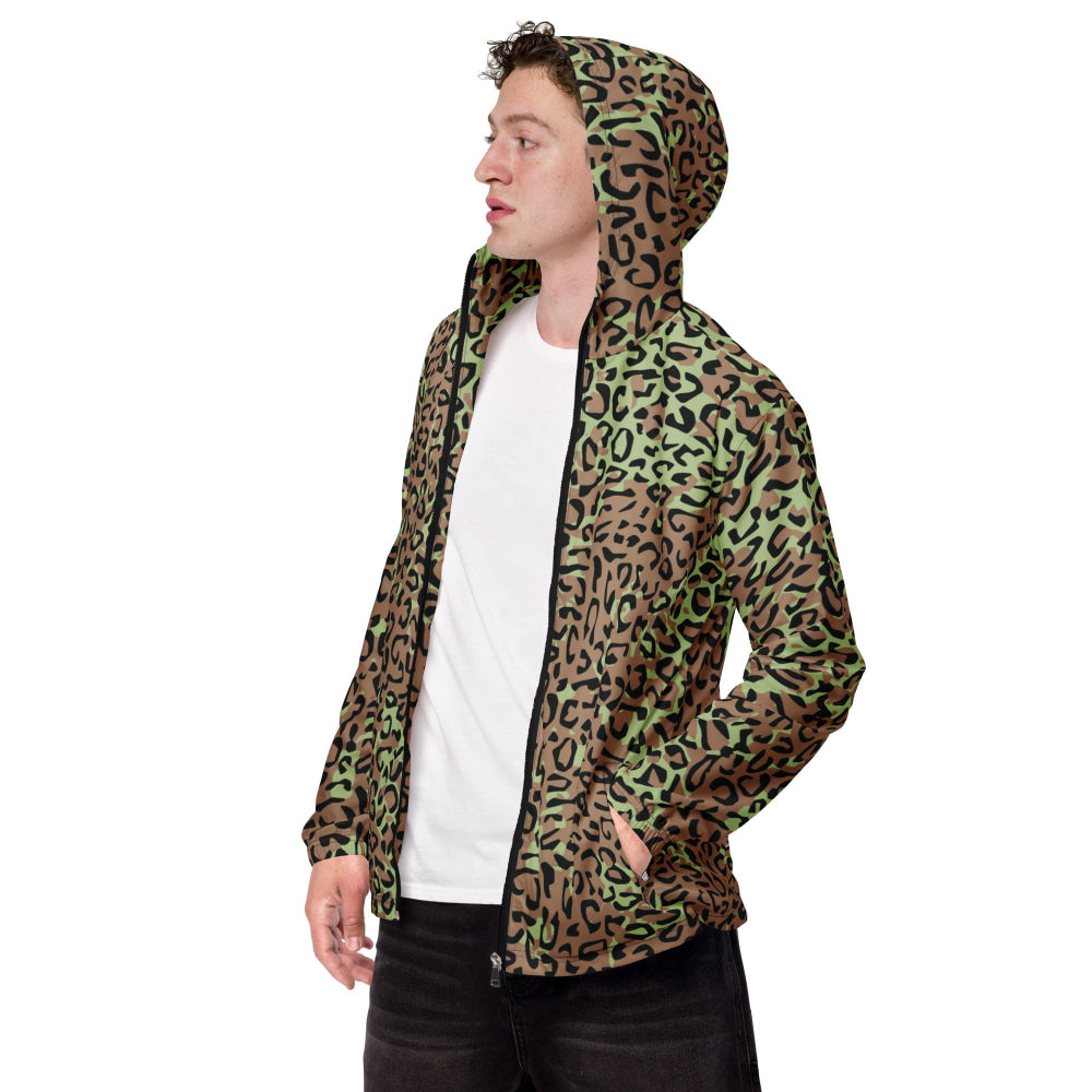 Congo (Zaire) Leopard Spot CAMO Men’s windbreaker - XS - Mens Windbreaker