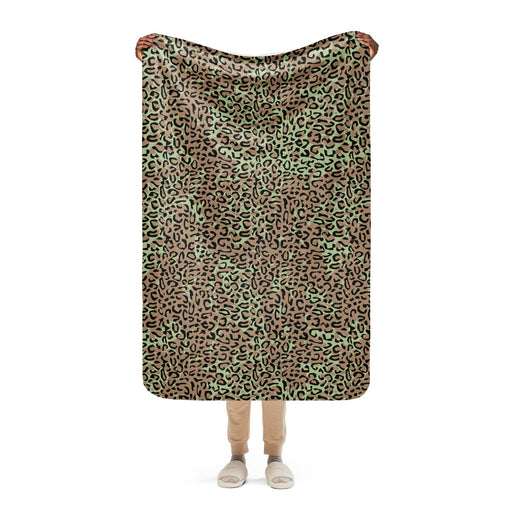 Leopard Spot Zaire CAMO Sherpa Blanket - 37″×57″