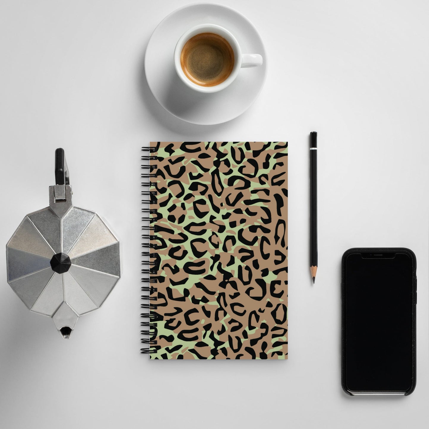 Congo (Zaire) Leopard Spot CAMO Spiral Notebook