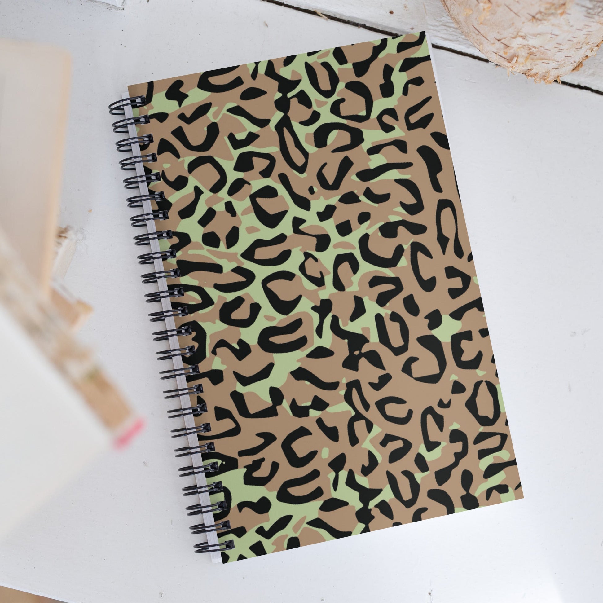 Congo (Zaire) Leopard Spot CAMO Spiral Notebook