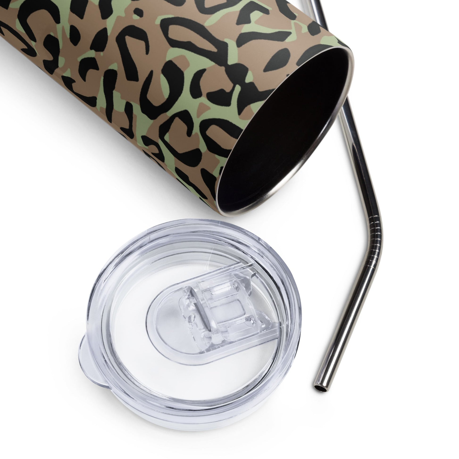 Congo (Zaire) Leopard Spot CAMO Stainless Steel Tumbler