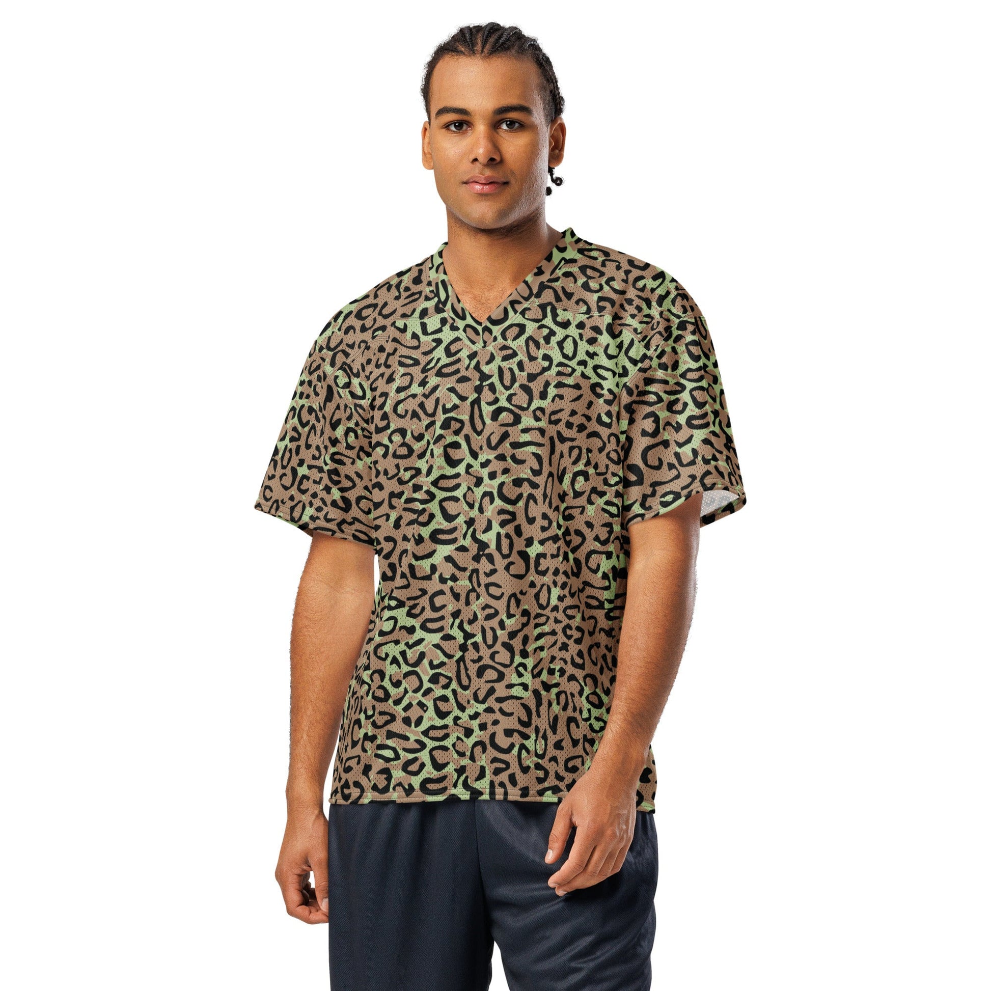 Congo (Zaire) Leopard Spot CAMO Unisex American Football Jersey