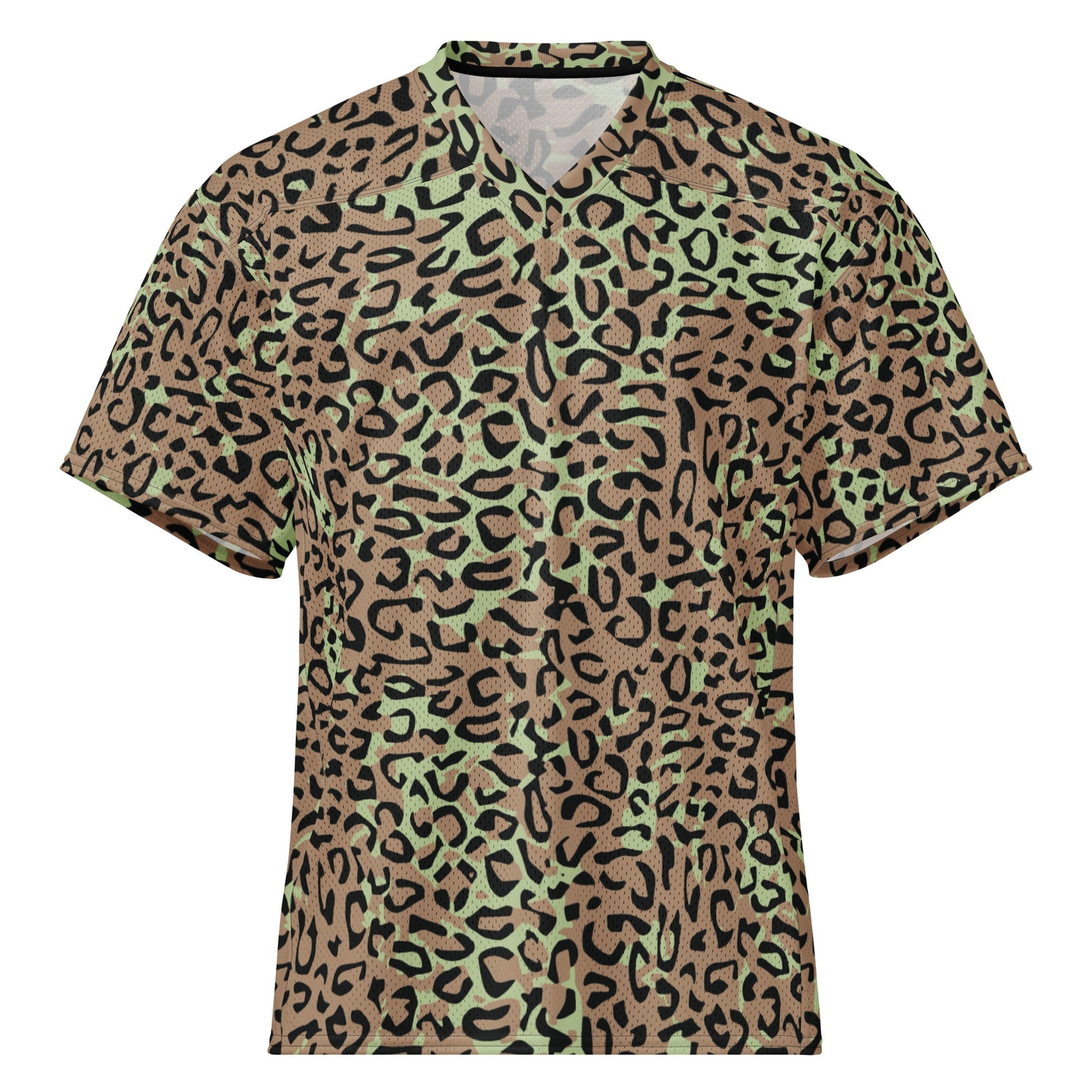 Congo (Zaire) Leopard Spot CAMO Unisex American Football Jersey - 2XS