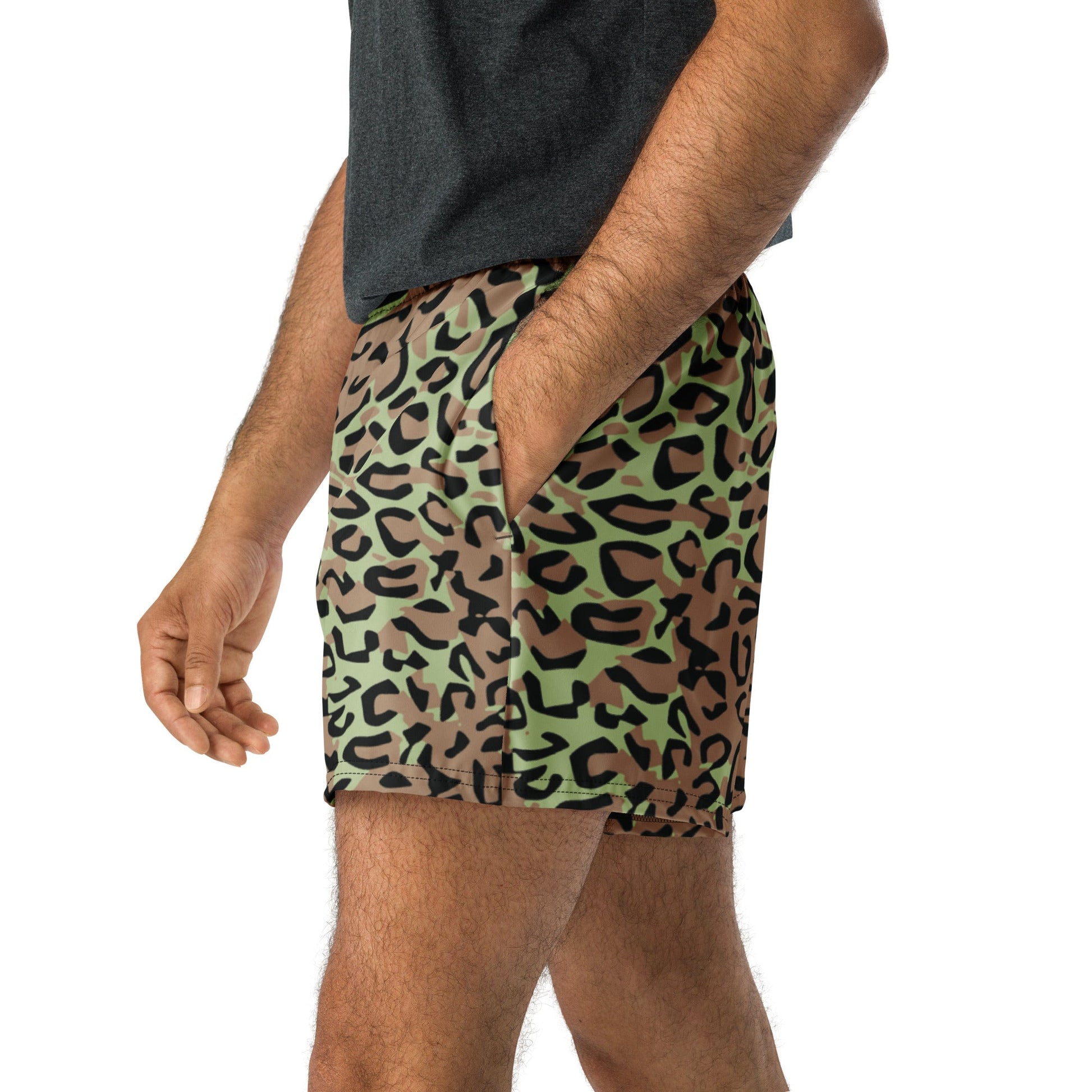 Congo (Zaire) Leopard Spot CAMO Unisex Athletic Shorts - XS