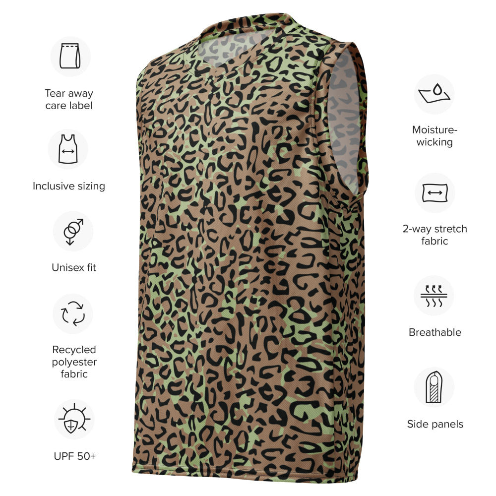 Congo (Zaire) Leopard Spot CAMO unisex basketball jersey