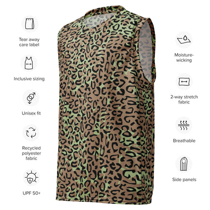 Congo (Zaire) Leopard Spot CAMO unisex basketball jersey - Basketball Jerseys
