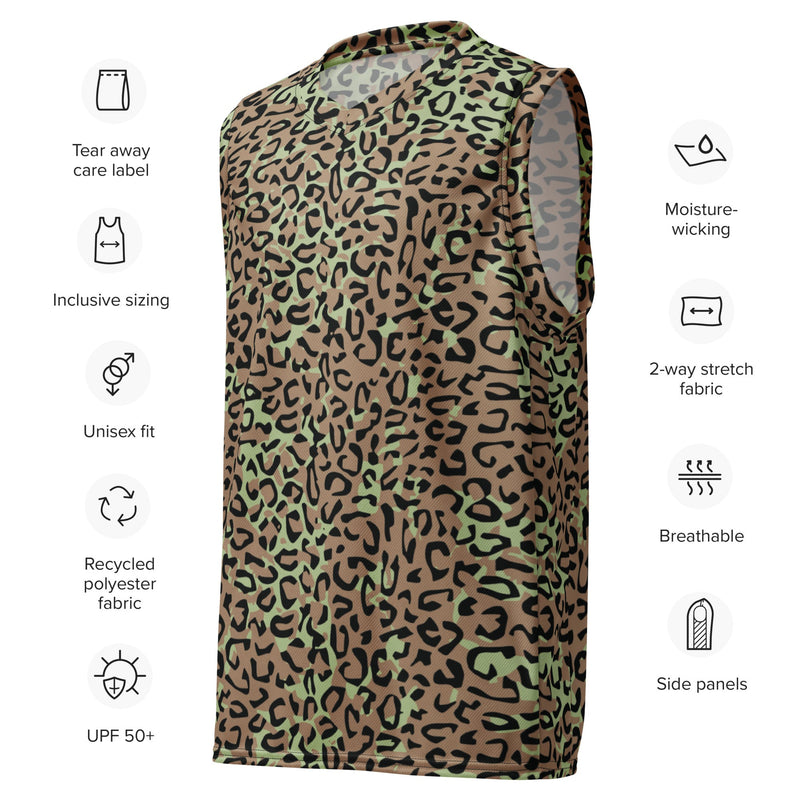 Leopard Spot Zaire CAMO Unisex Basketball Jersey