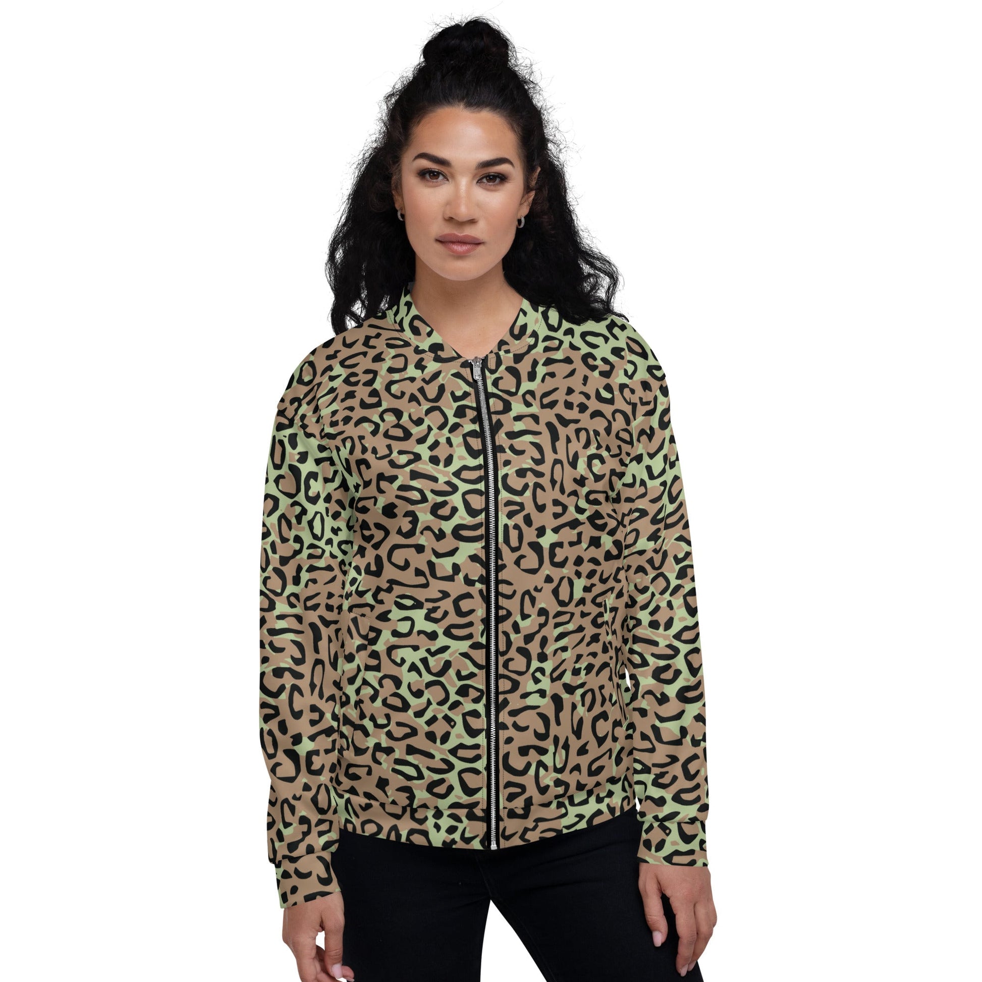 Congo (Zaire) Leopard Spot CAMO Unisex Bomber Jacket