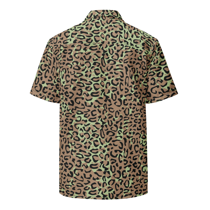 Leopard Spot Zaire CAMO Unisex Short-Sleeve Button Shirt - Button-Up
