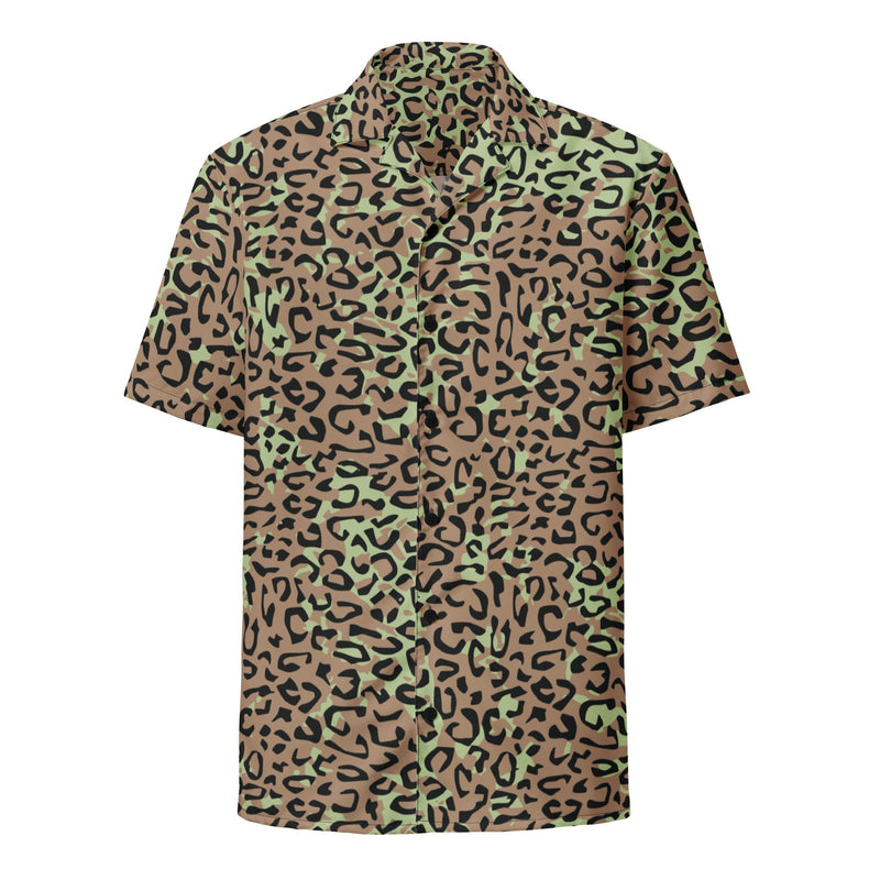 Leopard Spot Zaire CAMO Unisex Short-Sleeve Button Shirt - Button-Up