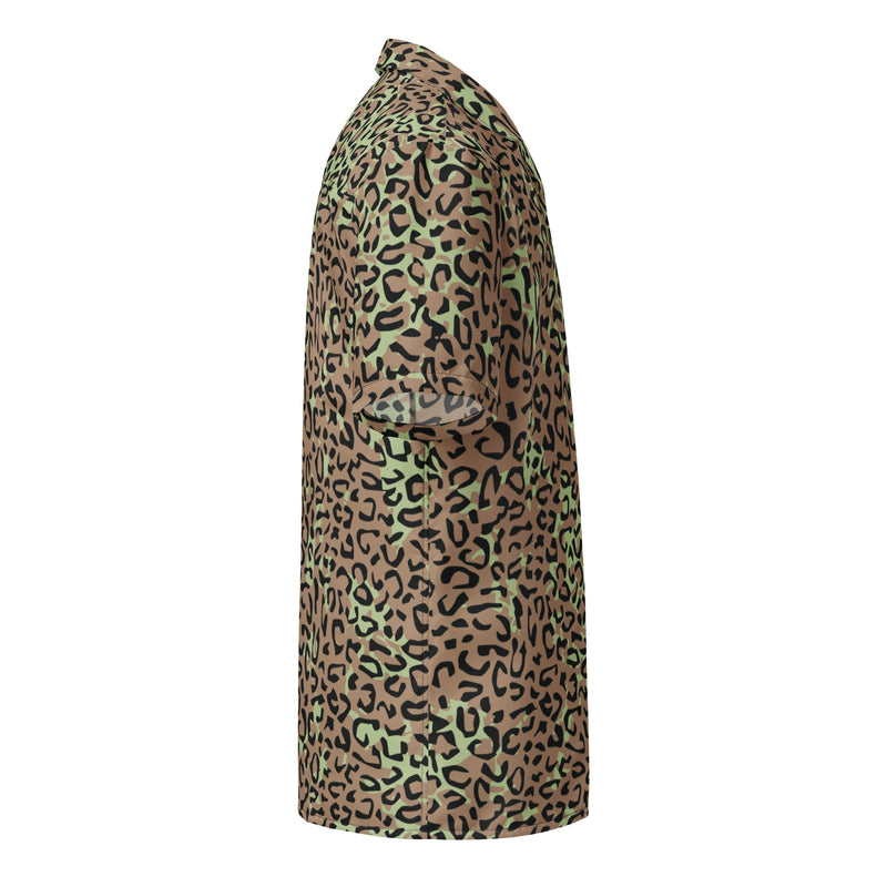 Leopard Spot Zaire CAMO Unisex Short-Sleeve Button Shirt - Button-Up