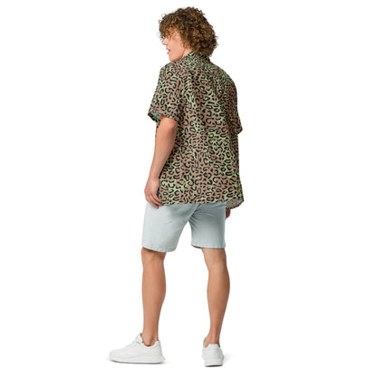 Congo (Zaire) Leopard Spot CAMO Unisex button shirt