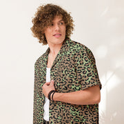 Leopard Spot Zaire CAMO Unisex Short-Sleeve Button Shirt - Button-Up