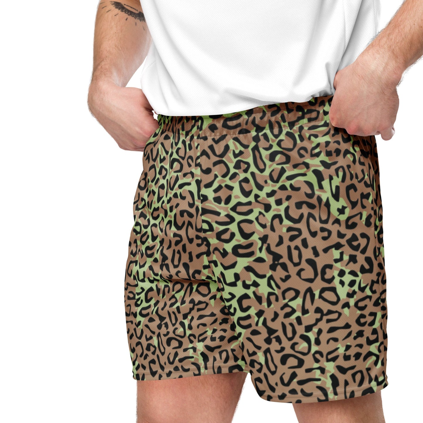 Congo (Zaire) Leopard Spot CAMO Unisex Mesh Shorts