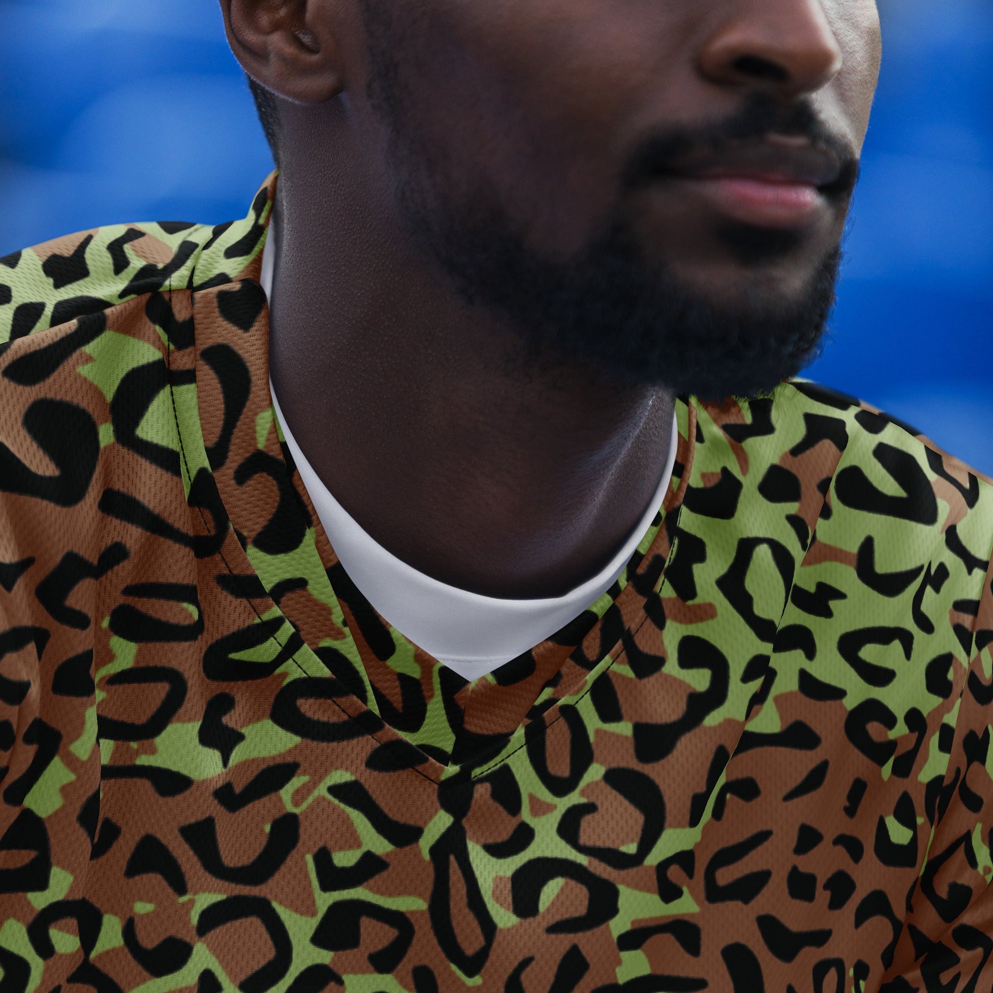 Congo (Zaire) Leopard Spot CAMO unisex sports jersey - Sports Jerseys