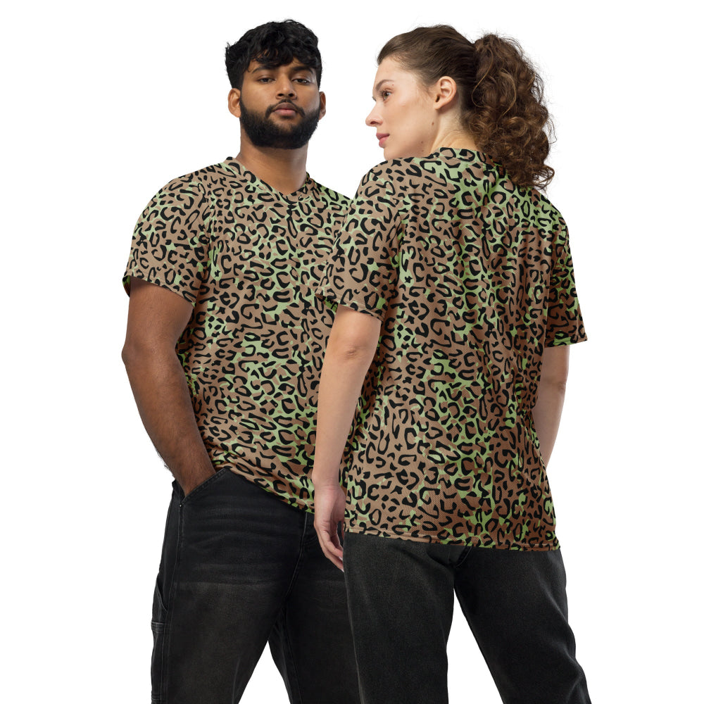 Congo (Zaire) Leopard Spot CAMO unisex sports jersey - 2XS - Unisex Sports Jersey