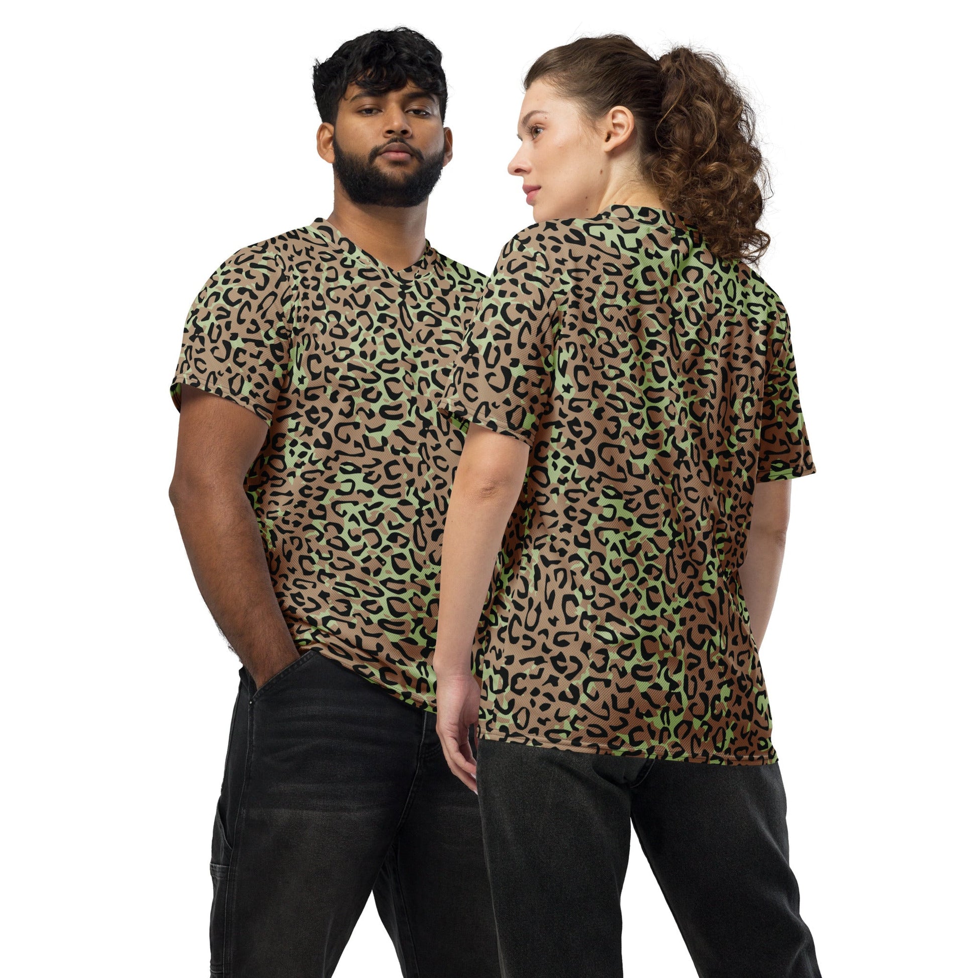 Congo (Zaire) Leopard Spot CAMO unisex sports jersey - 2XS - Sports Jerseys