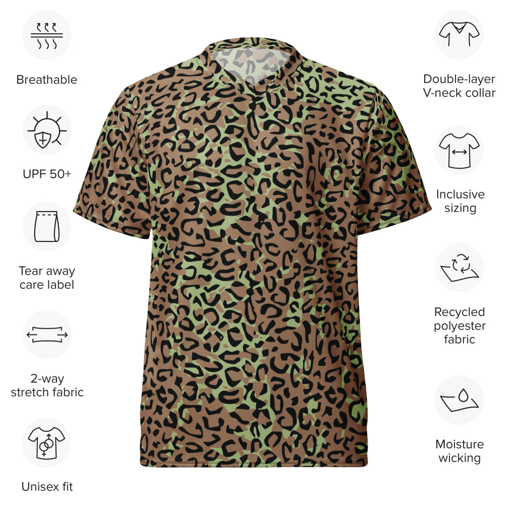 Congo (Zaire) Leopard Spot CAMO unisex sports jersey - Unisex Sports Jersey