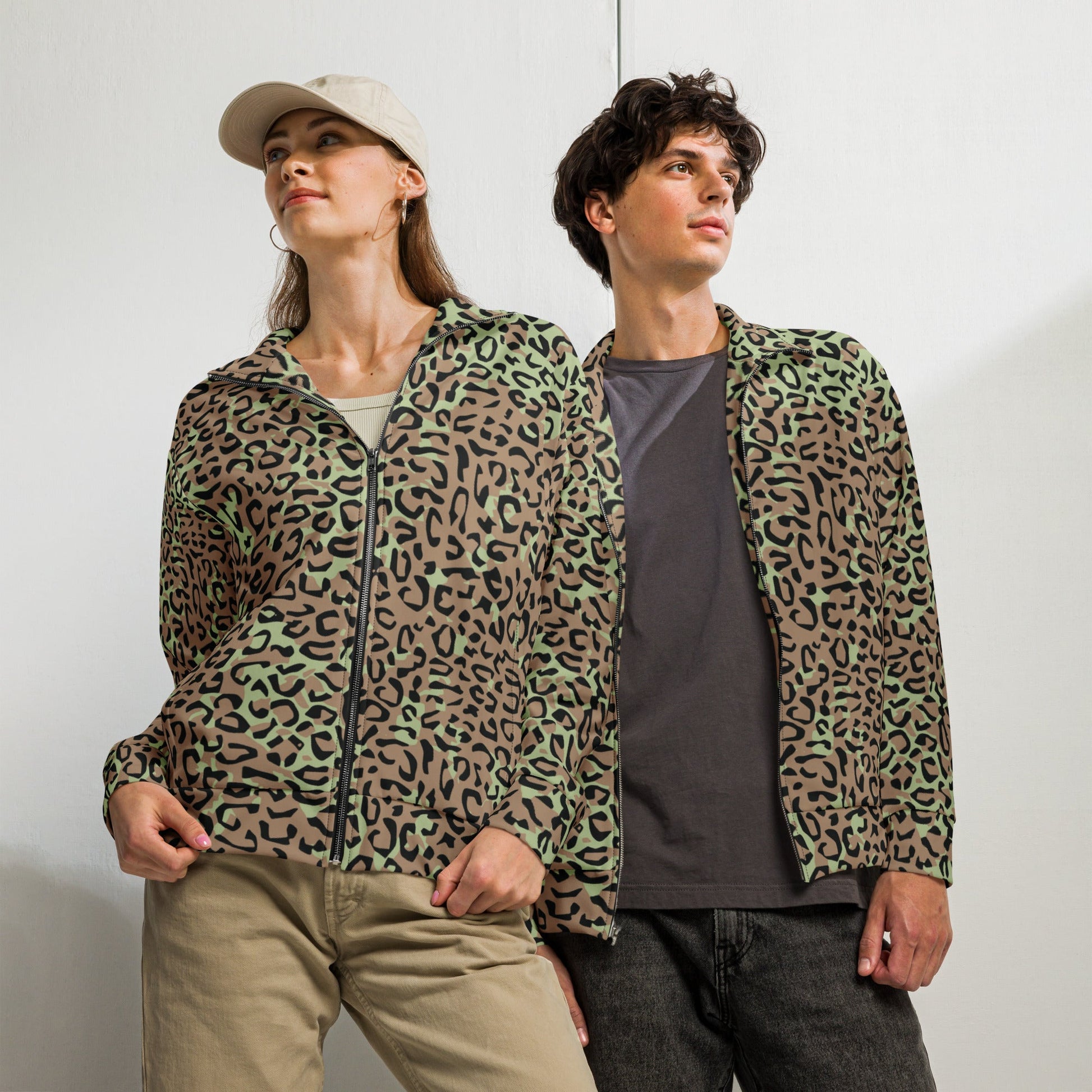 Congo (Zaire) Leopard Spot CAMO Unisex track jacket - 2XS - Track Jackets