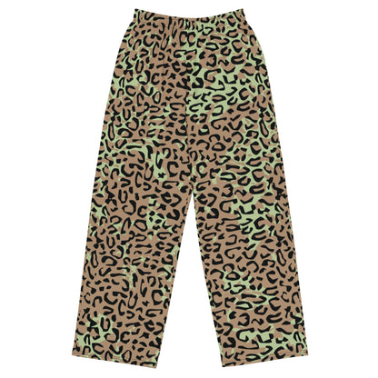 Congo (Zaire) Leopard Spot CAMO unisex wide-leg pants - 2XS - Wide-leg Pants