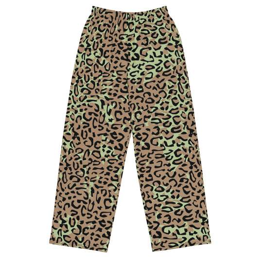 Congo (Zaire) Leopard Spot CAMO unisex wide-leg pants - 2XS - Wide-leg Pants