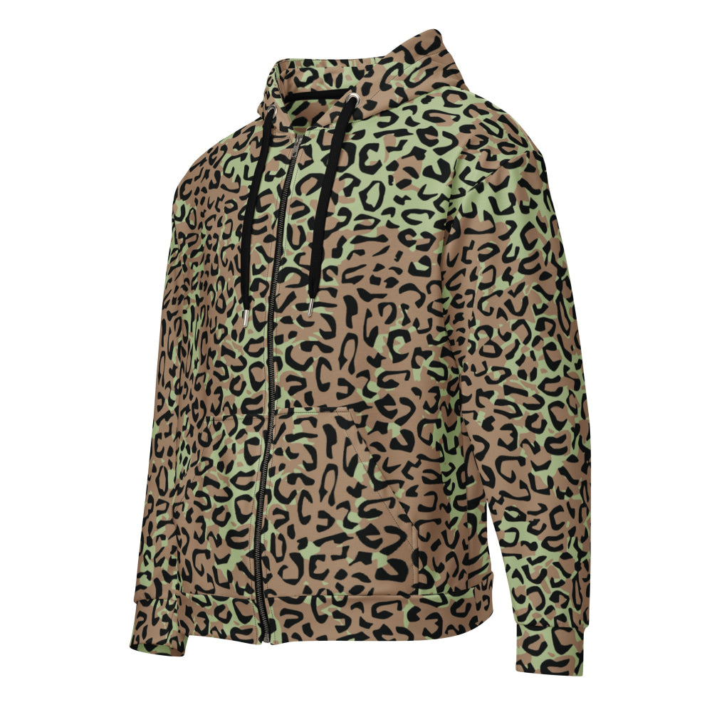 Congo (Zaire) Leopard Spot CAMO Unisex zip hoodie - Zip Hoodie