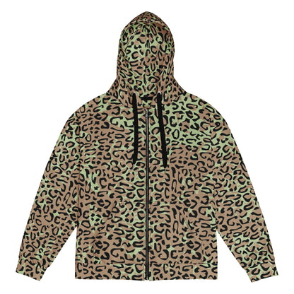 Congo (Zaire) Leopard Spot CAMO Unisex zip hoodie - 2XS - Zip Hoodies
