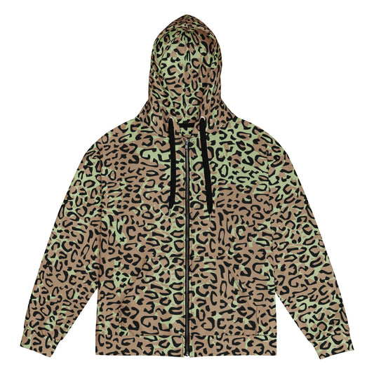 Congo (Zaire) Leopard Spot CAMO Unisex zip hoodie - 2XS - Zip Hoodies