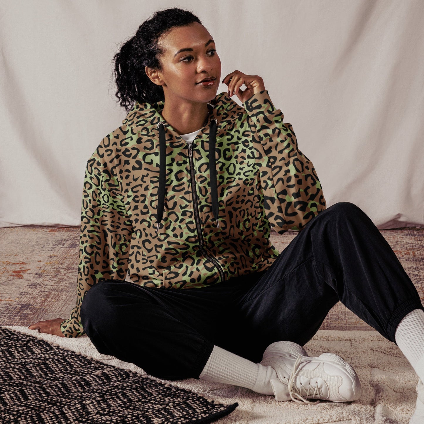 Congo (Zaire) Leopard Spot CAMO Unisex zip hoodie - Zip Hoodies