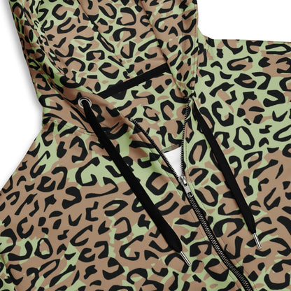 Congo (Zaire) Leopard Spot CAMO Unisex zip hoodie - Zip Hoodie