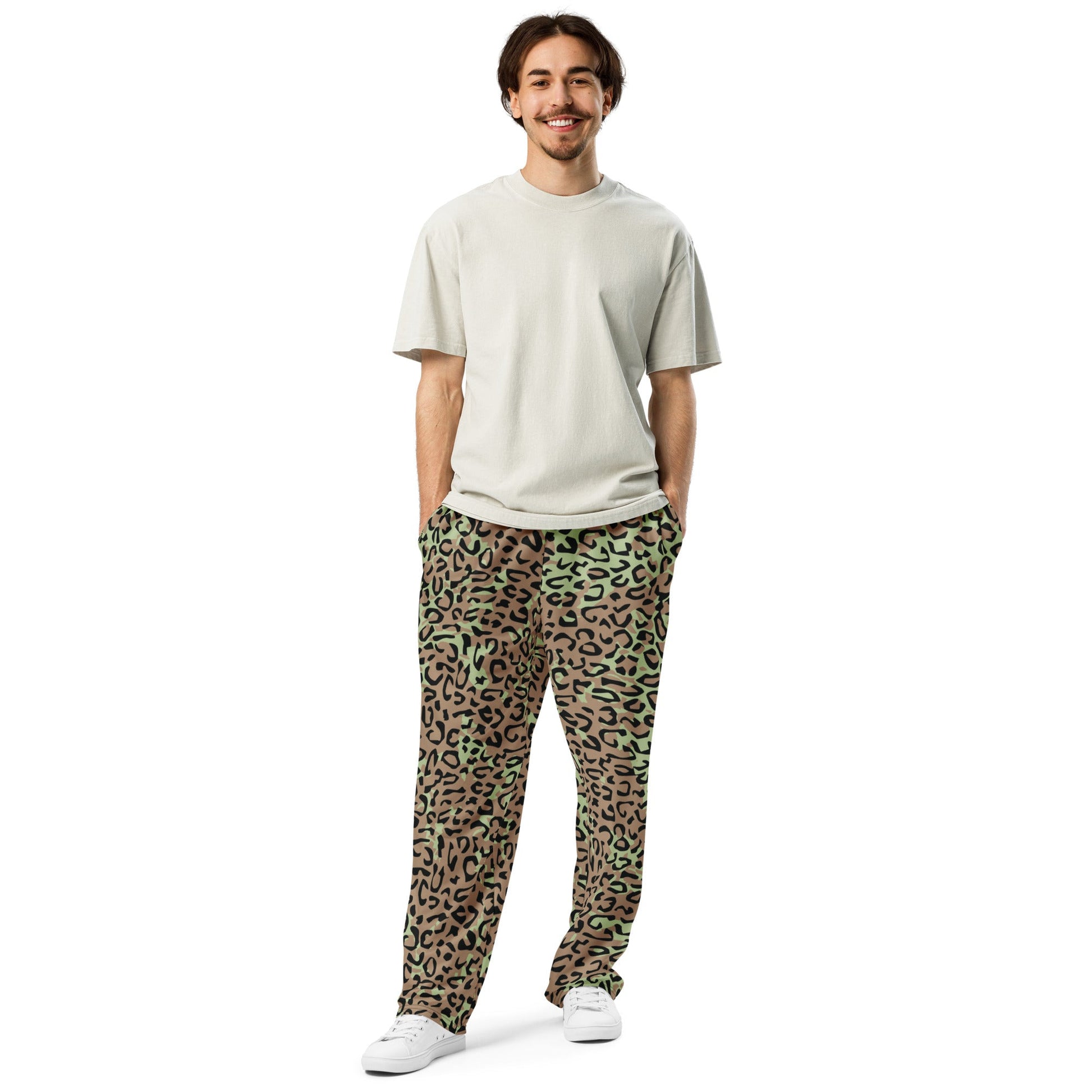 Congo (Zaire) Leopard Spot CAMO Wide-leg joggers - Joggers