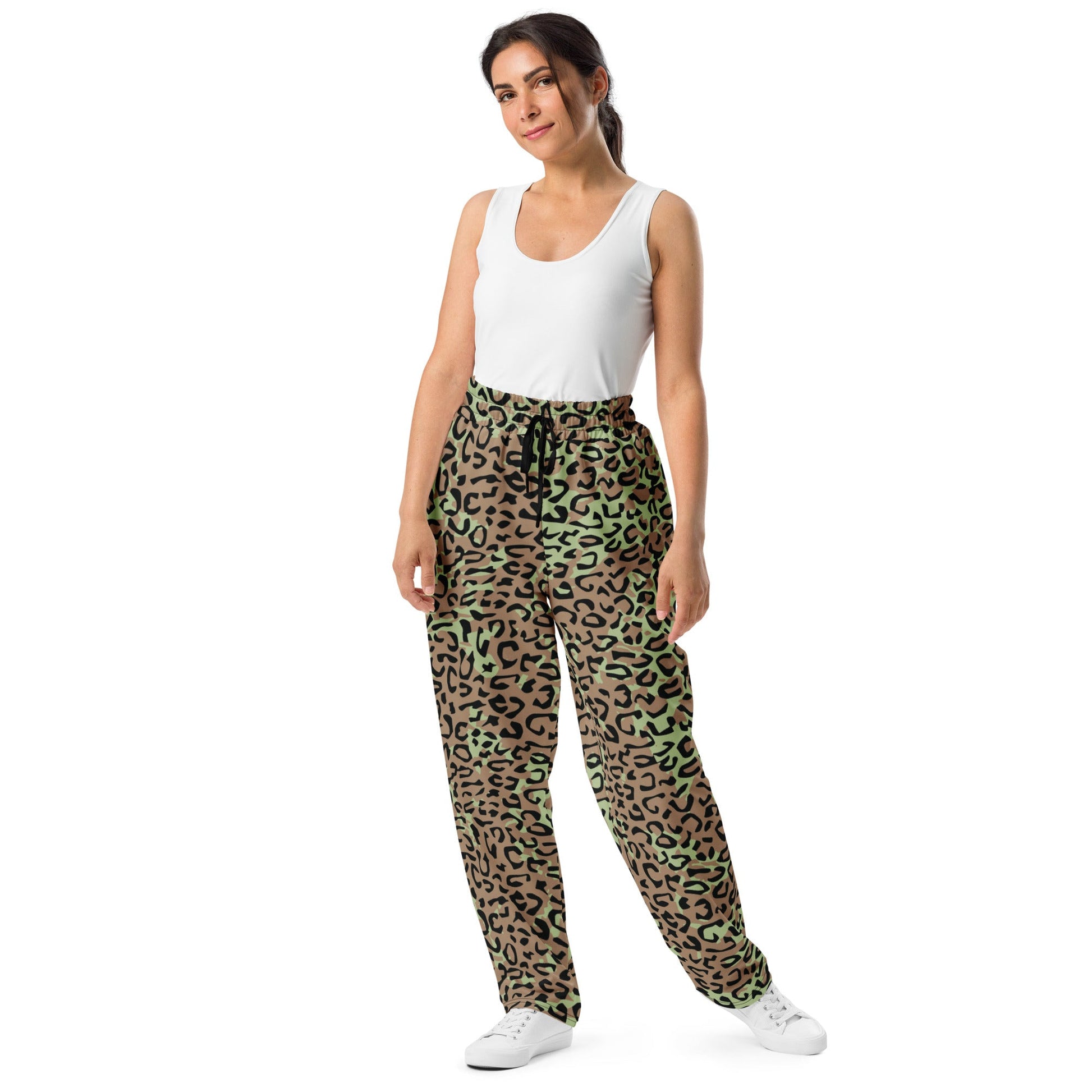 Congo (Zaire) Leopard Spot CAMO Wide-leg joggers - Joggers