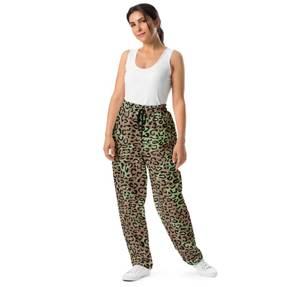 Congo (Zaire) Leopard Spot CAMO Wide-leg joggers - Unisex Joggers