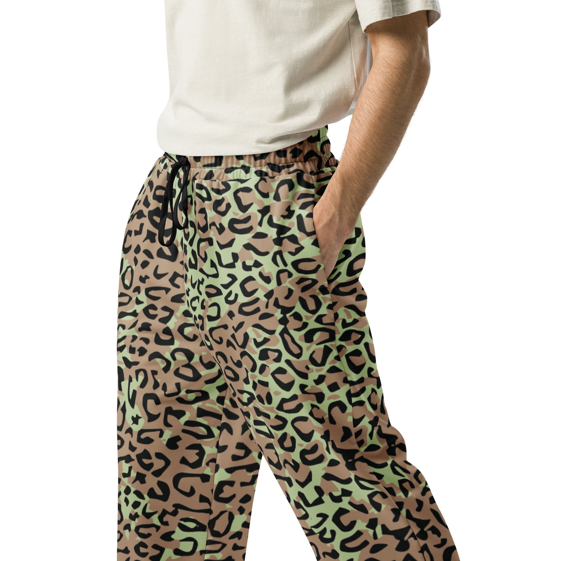 Congo (Zaire) Leopard Spot CAMO Wide-leg joggers - Joggers