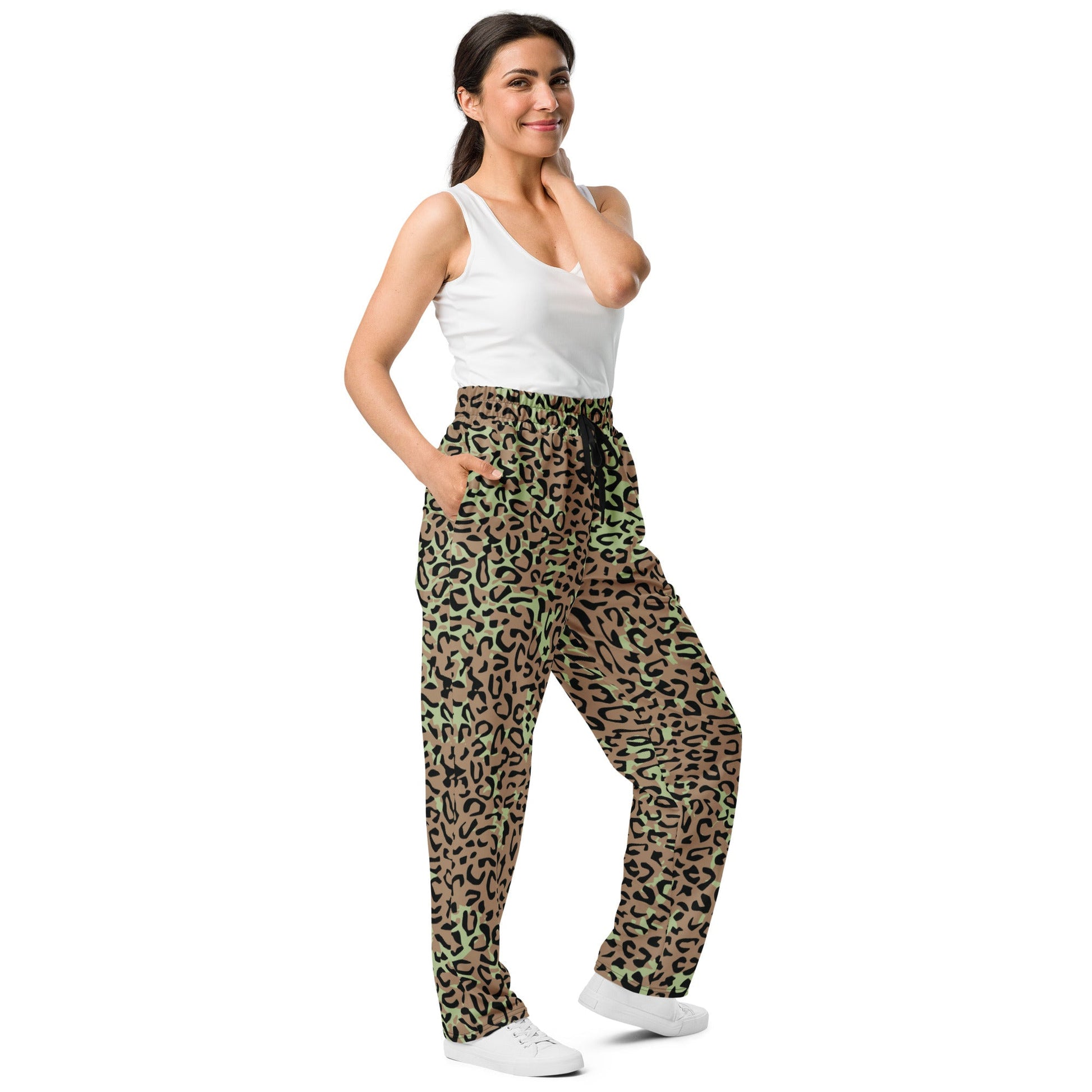 Congo (Zaire) Leopard Spot CAMO Wide-leg joggers - Joggers
