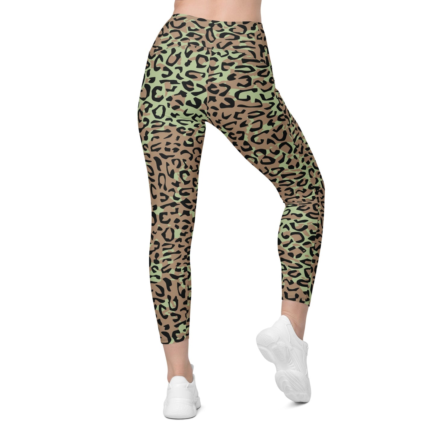 Congo (Zaire) Leopard Spot CAMO Womens Leggings with Pockets