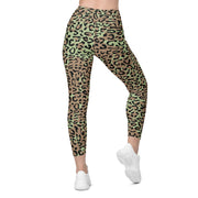 Leopard Spot Zaire CAMO Womens Leggings with Pockets - Women