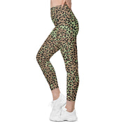 Leopard Spot Zaire CAMO Womens Leggings with Pockets - Women