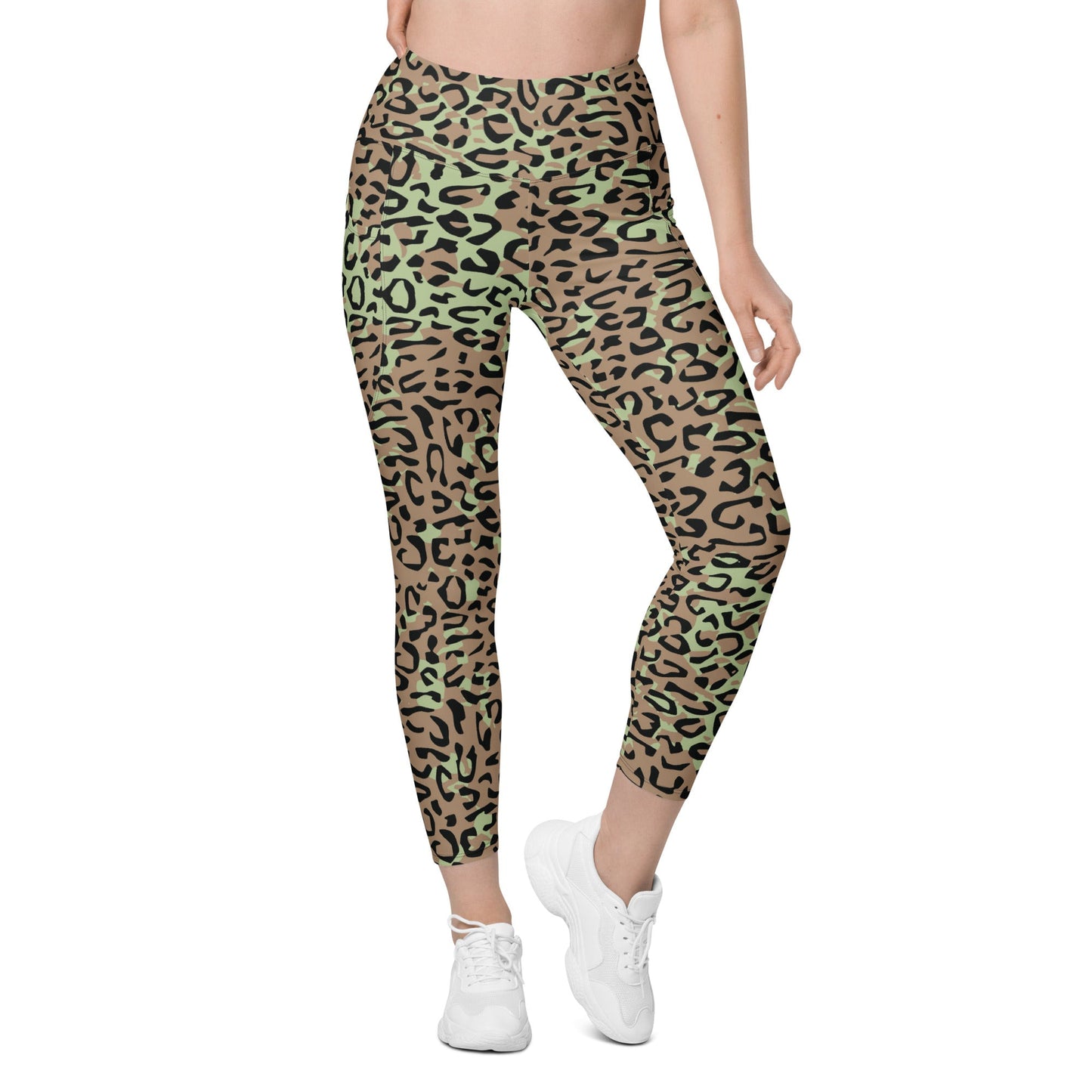 Congo (Zaire) Leopard Spot CAMO Womens Leggings with Pockets