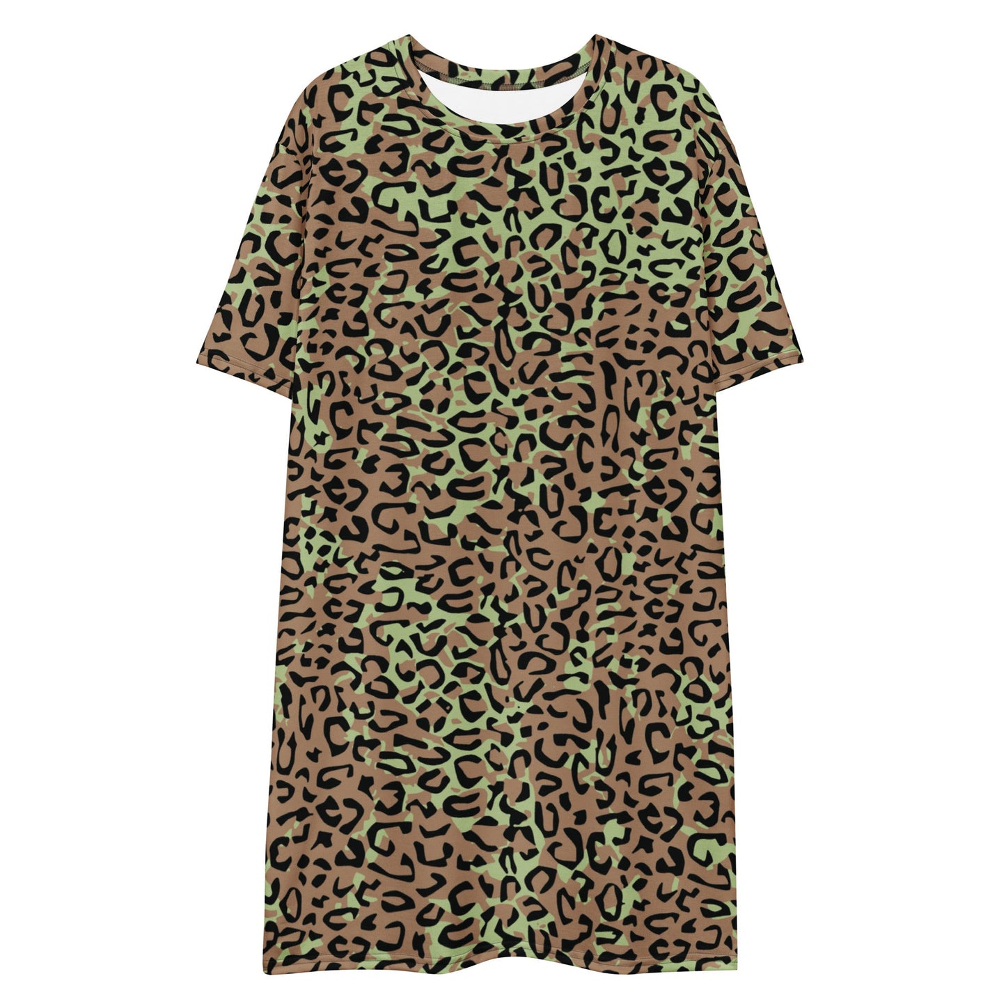 Congo (Zaire) Leopard Spot CAMO Womens T-Shirt Dress