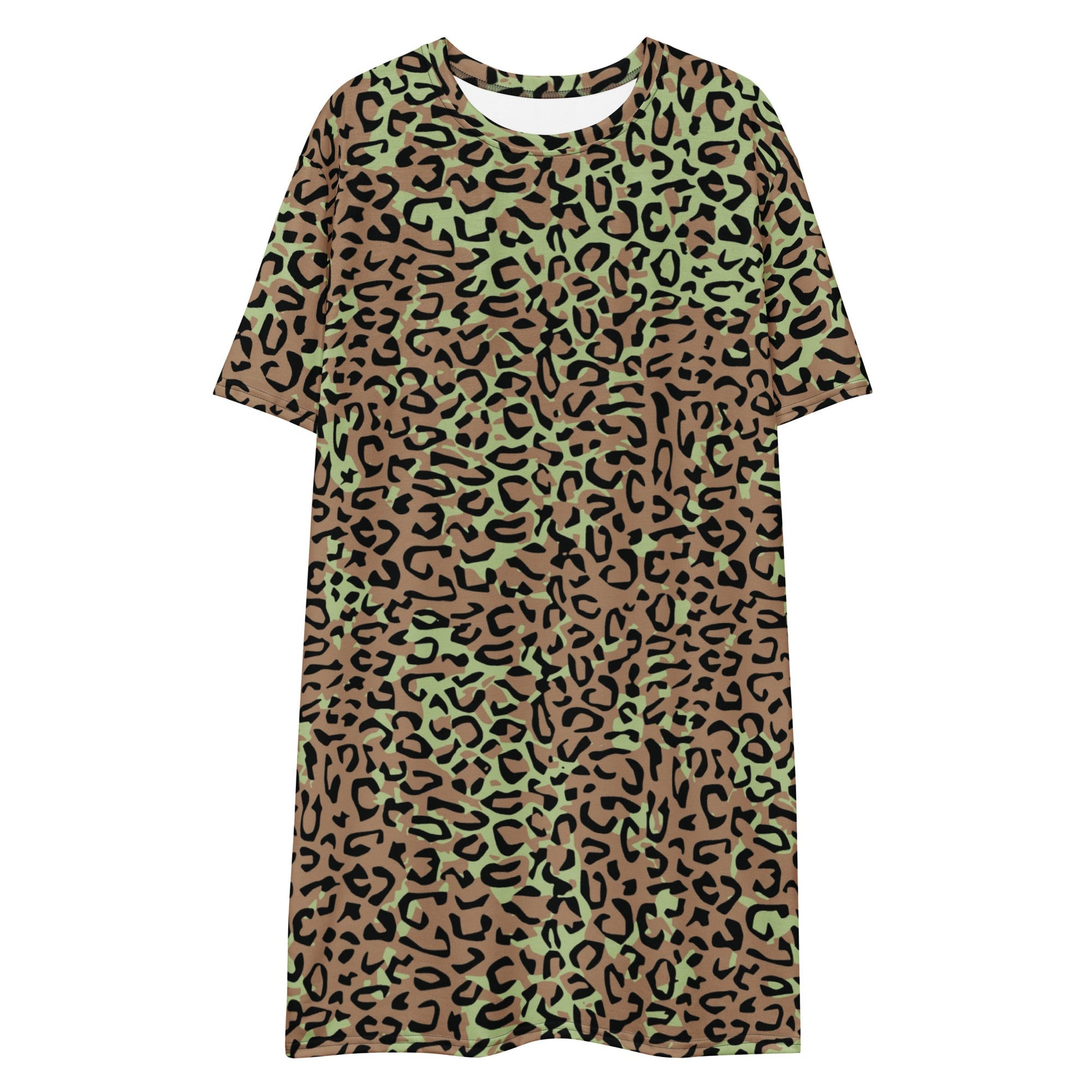 Congo (Zaire) Leopard Spot CAMO Womens T-Shirt Dress