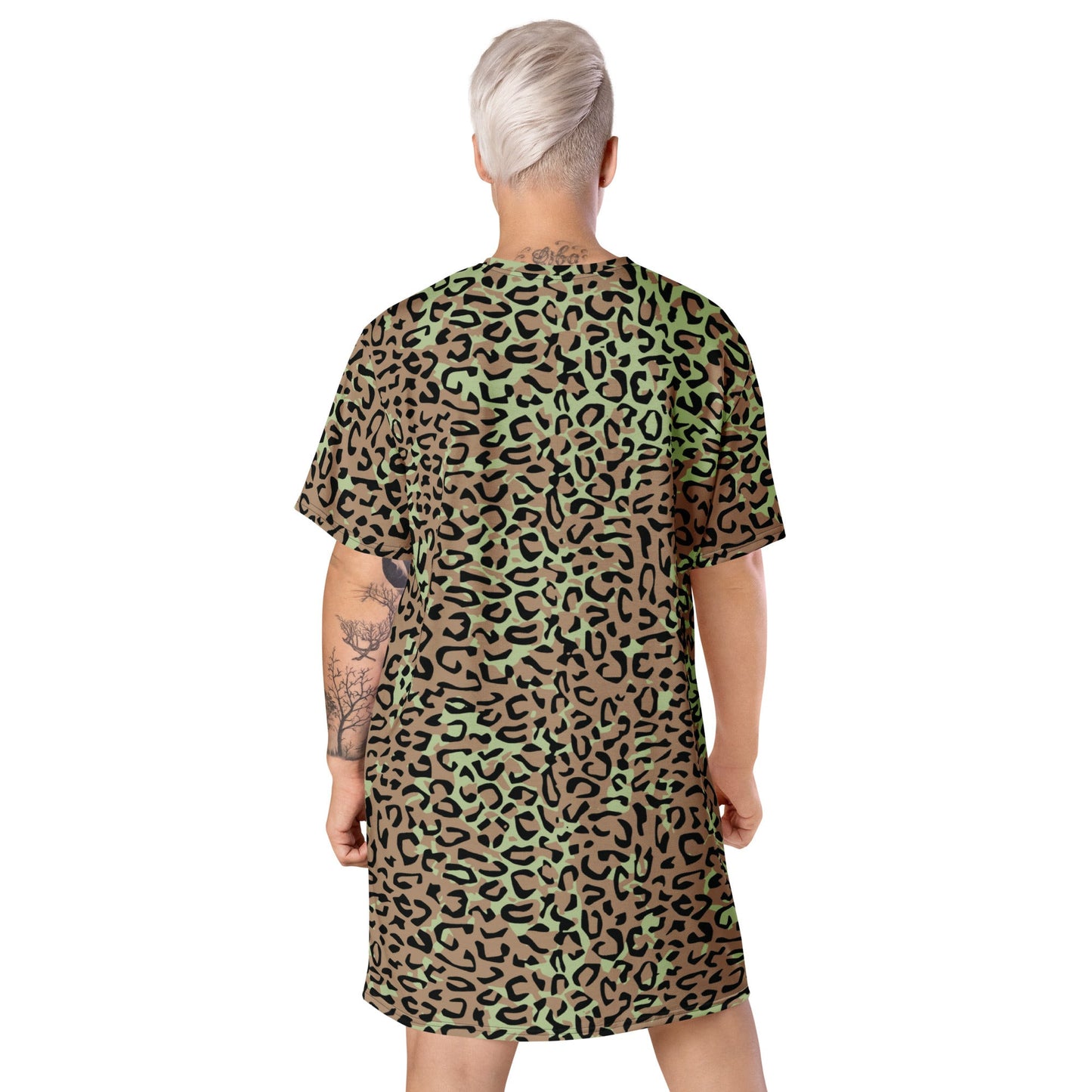 Congo (Zaire) Leopard Spot CAMO Womens T-Shirt Dress