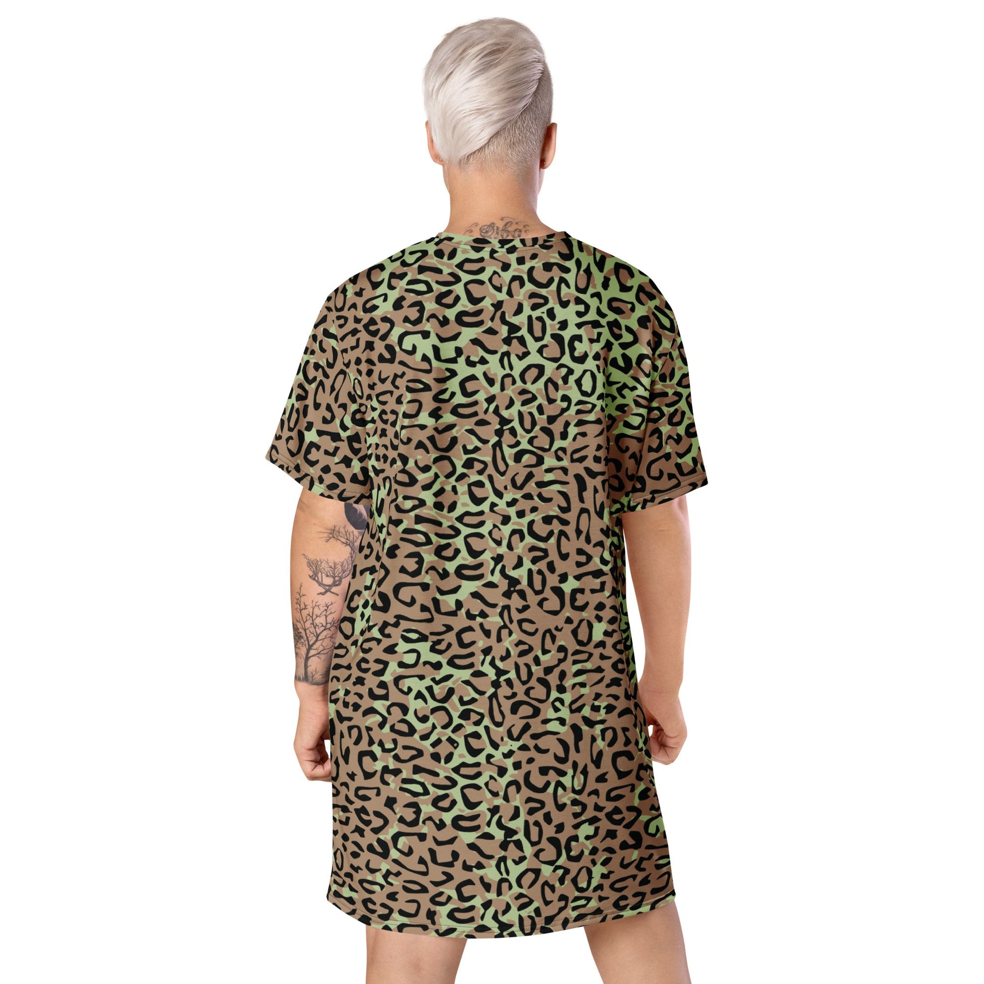 Congo (Zaire) Leopard Spot CAMO Womens T-Shirt Dress