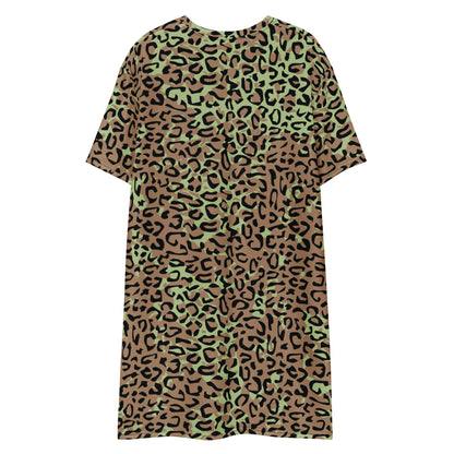 Congo (Zaire) Leopard Spot CAMO Womens T-Shirt Dress