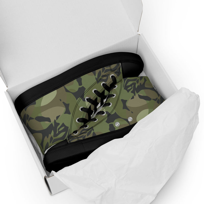 Elm Leaf Cuban Special Troops CAMO Mens High-Top Canvas Shoes