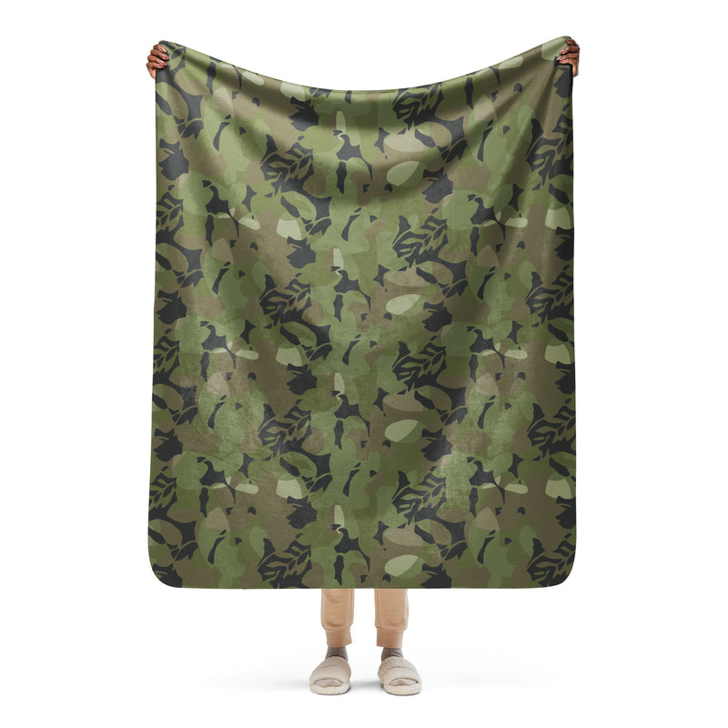Elm Leaf Cuban Special Troops CAMO Sherpa Blanket - 50″×60″